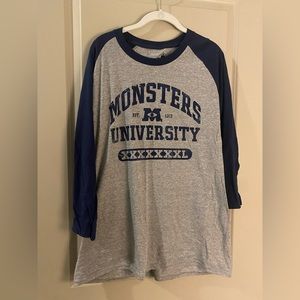 Disney Parks Monsters University baseball tee - Size L.